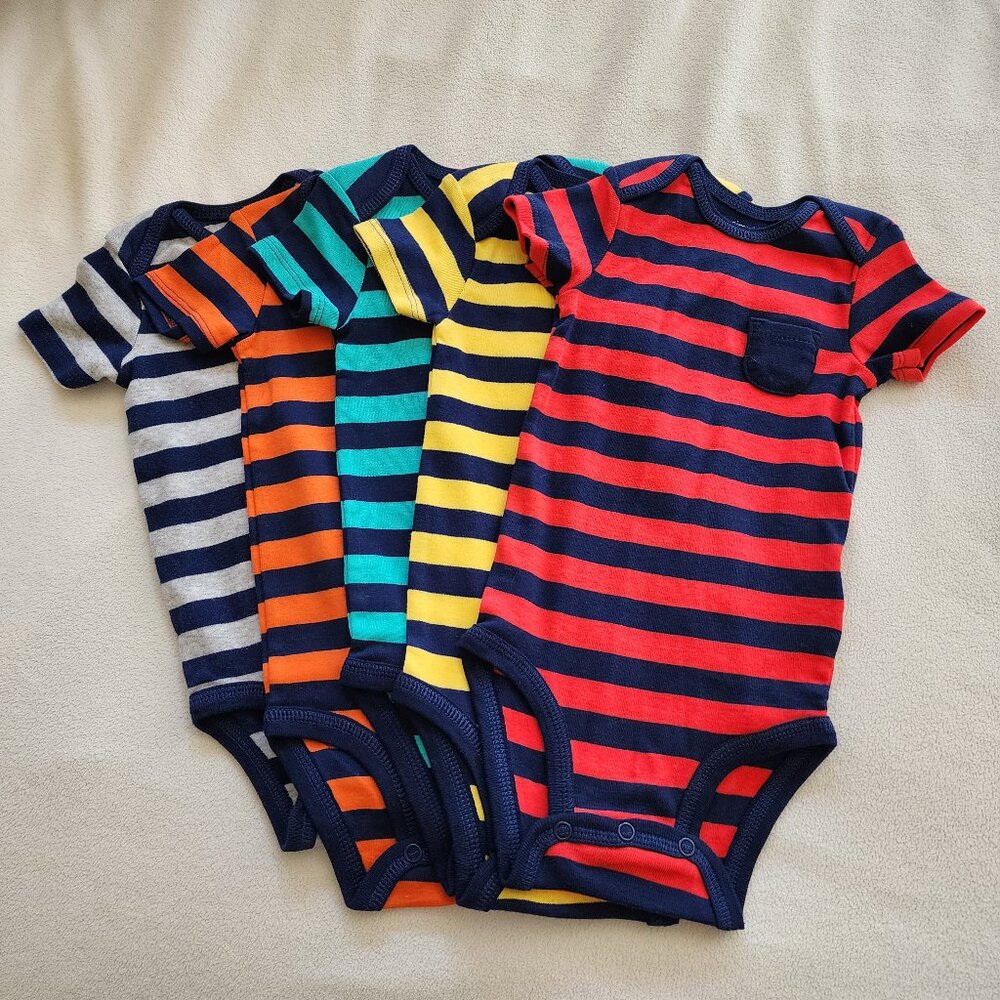 5pc Baby Onesies - Size 3-6mos